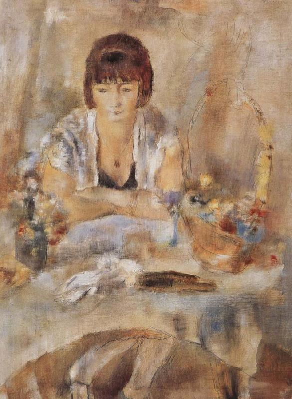 Jules Pascin Lucy at the front of table oil painting image